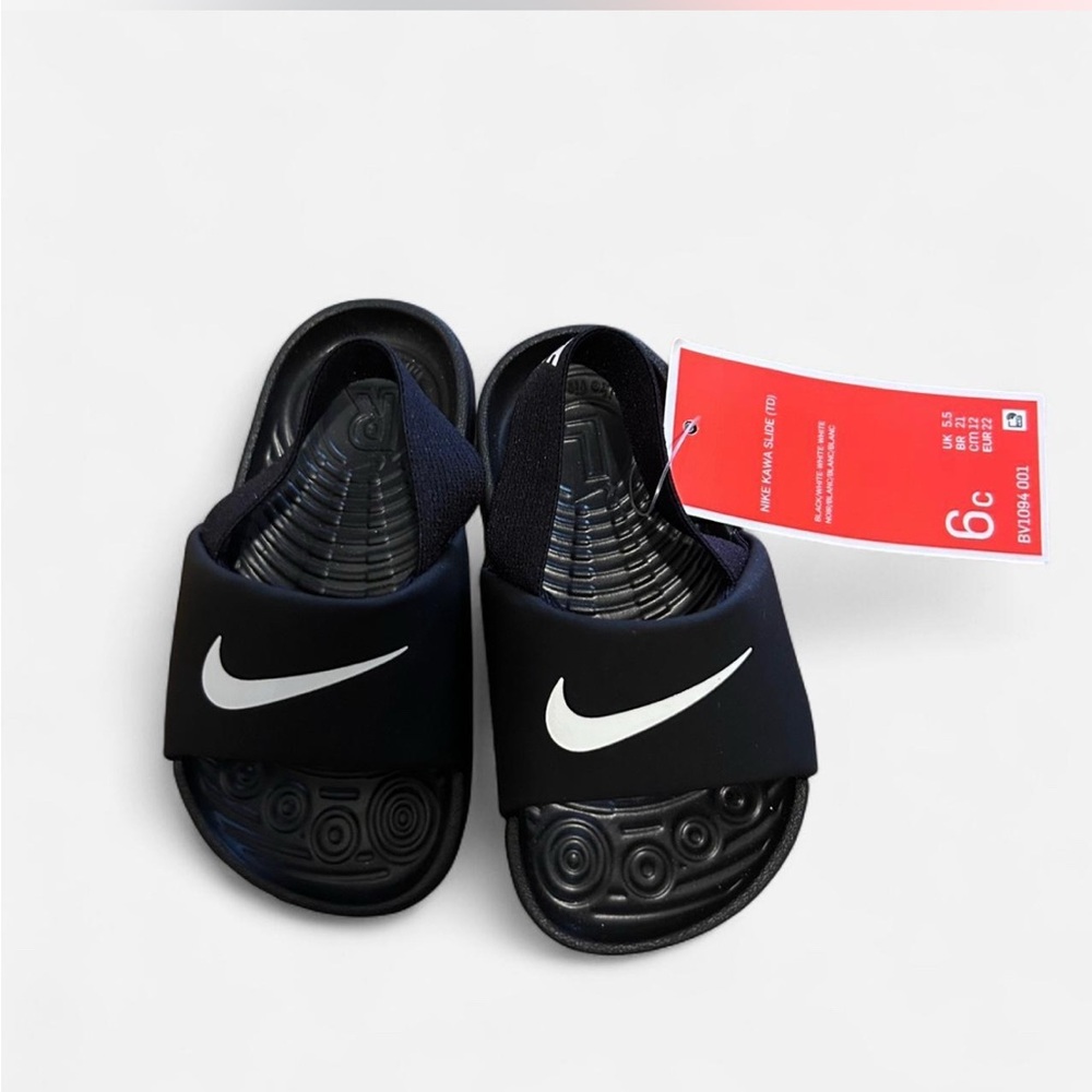 Nike Kids Black Slide Sandals